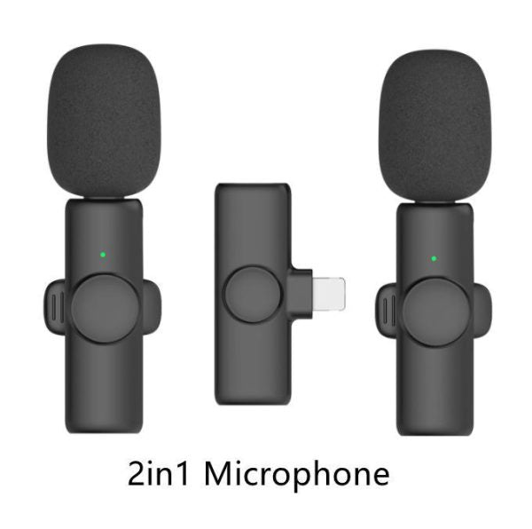 Wireless Mic K9 Dual Microphone Mic Plug & Play Usb Type C Plug Wireless Lavalier Microphone