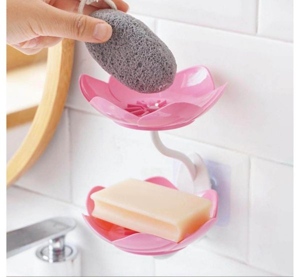 Lotus Flower Wall-mounted Soap Holder – Self-draining Bathroom & Kitchen Organizer