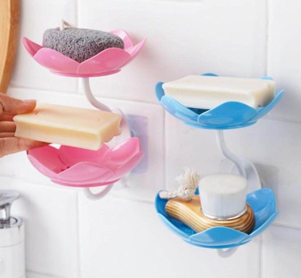 Lotus Flower Wall-mounted Soap Holder – Self-draining Bathroom & Kitchen Organizer