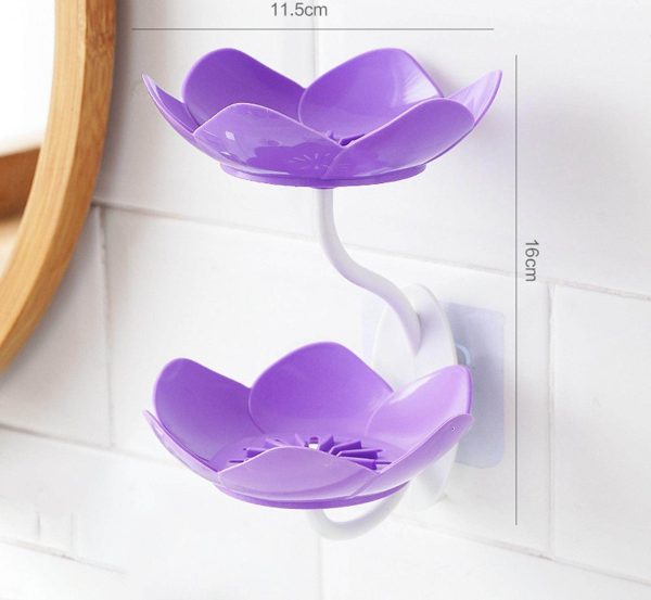 Lotus Flower Wall-mounted Soap Holder – Self-draining Bathroom & Kitchen Organizer