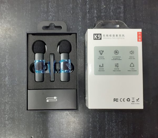 Wireless Mic K9 Dual Microphone Mic Plug & Play Usb Type C Plug Wireless Lavalier Microphone